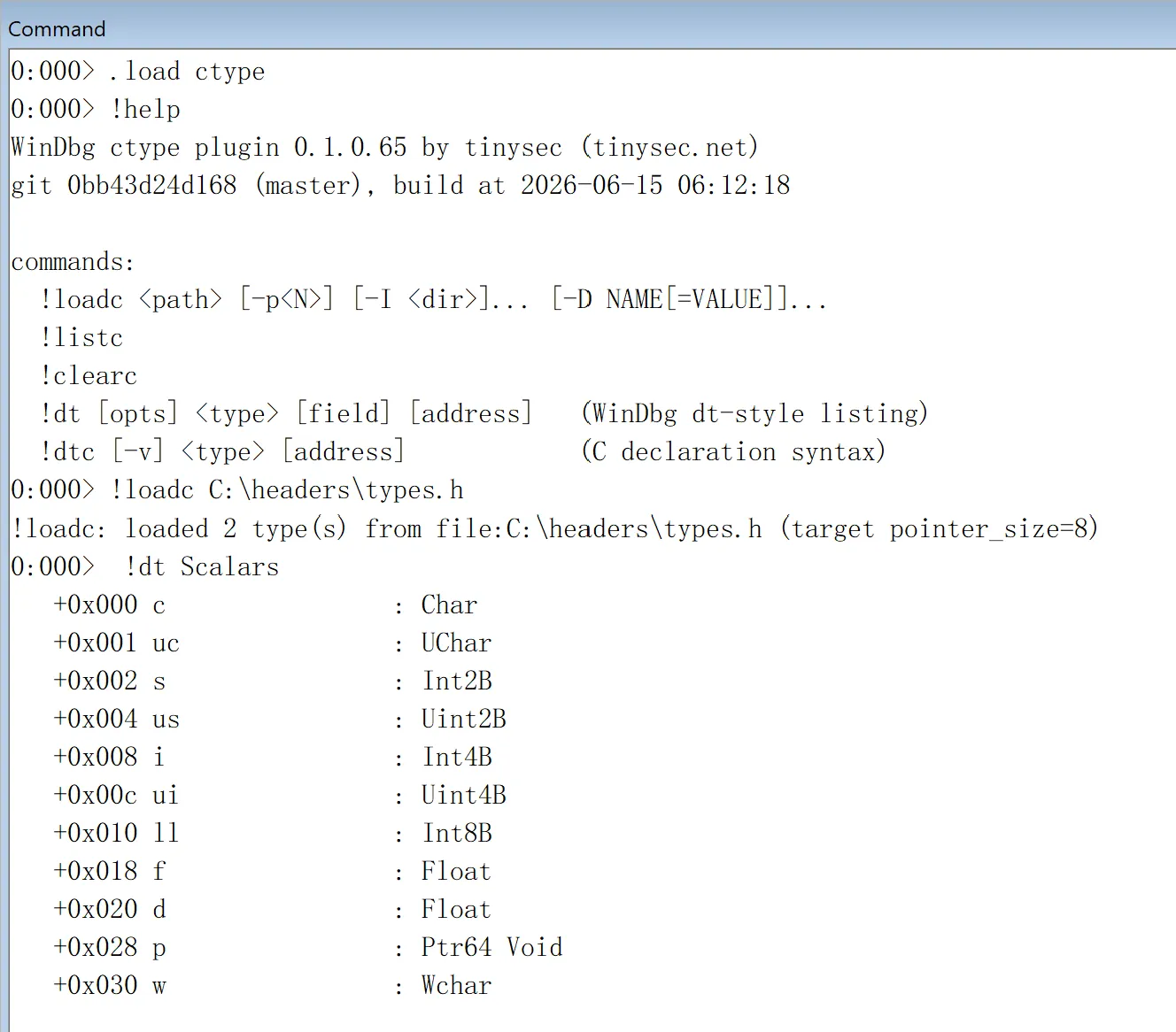 windbg-ctype screenshot 1